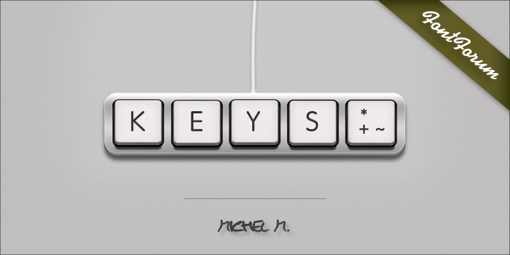 Beispiel einer Keys PC English Alt-Schriftart